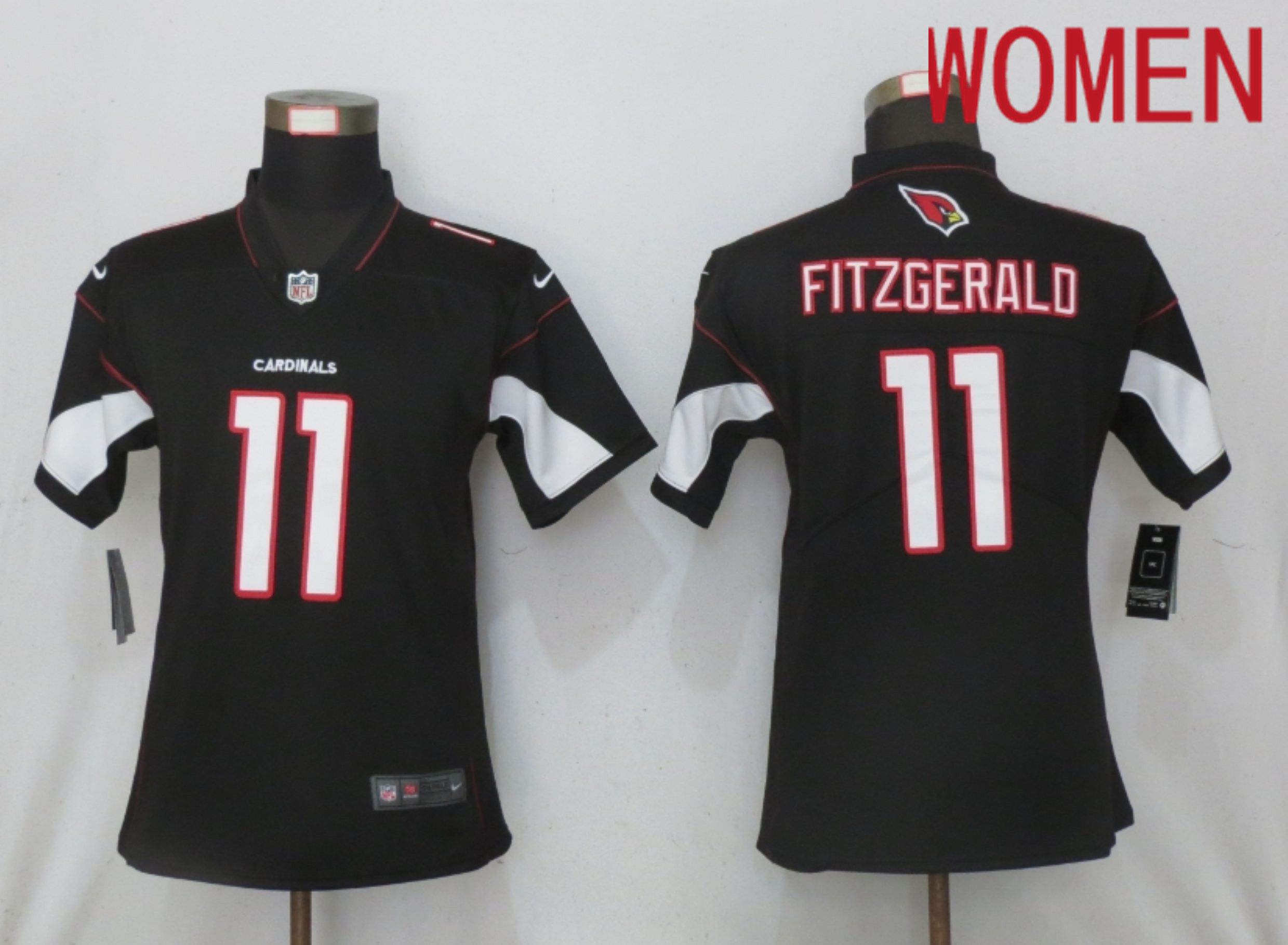 Women Arizona Cardinals #11 Fitzgerald Black 2020 Vapor Untouchable Elite Playe Nike NFL Jerseys->women nfl jersey->Women Jersey